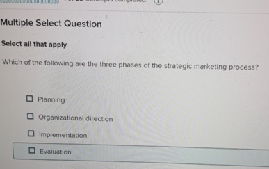  Multiple Select Question Select all that apply Which of the following