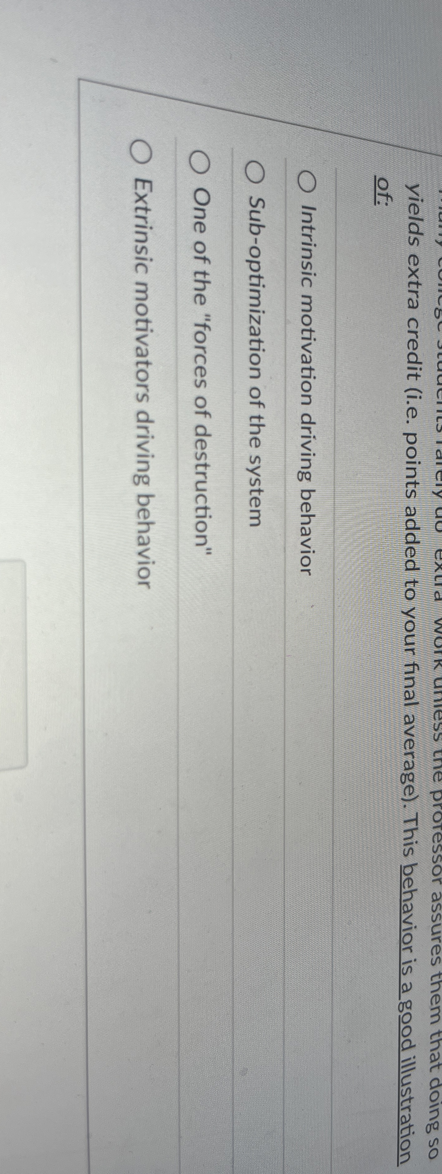  yields extra credit (i.e. points added to your final average). This