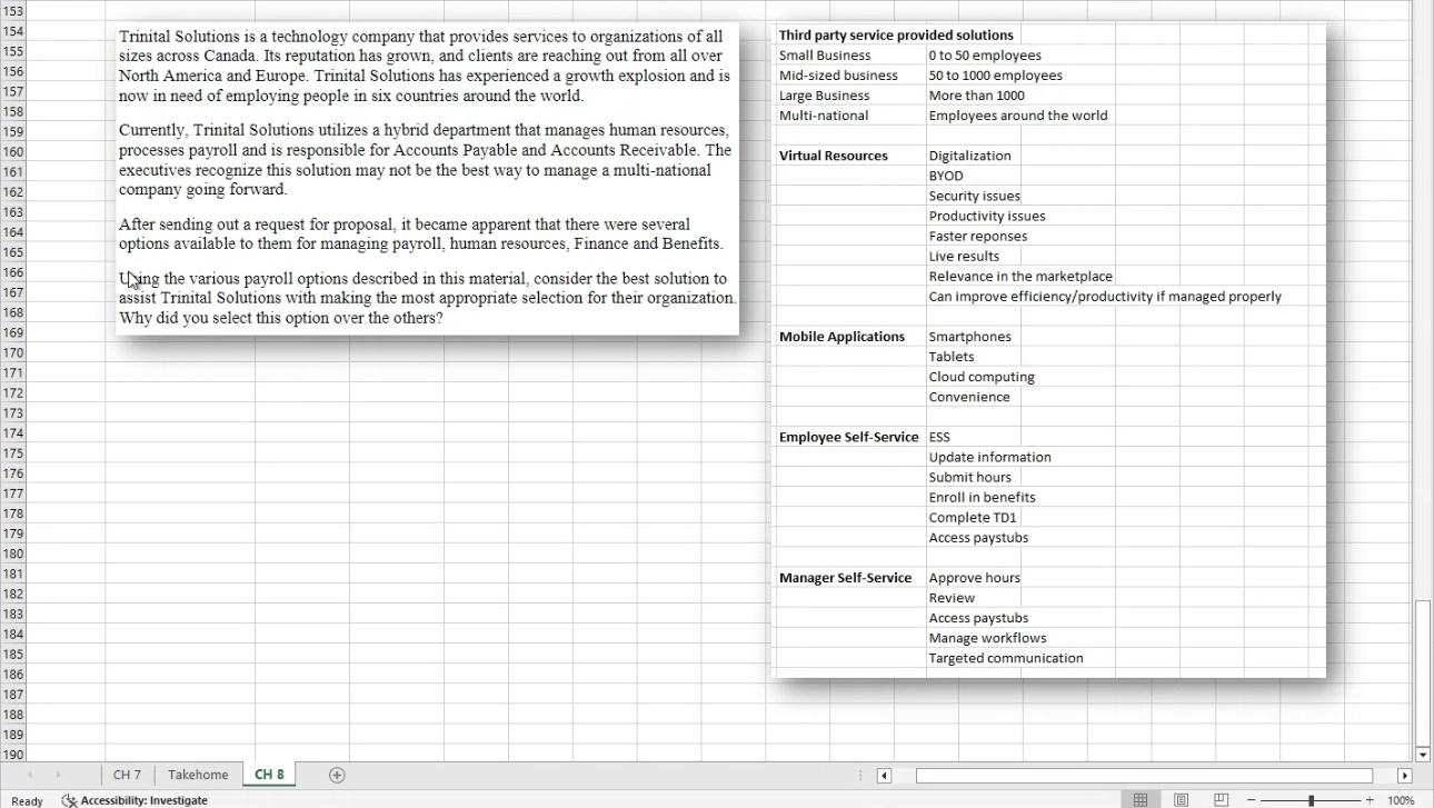  What is the issue? What solution fits best? Why? How are
