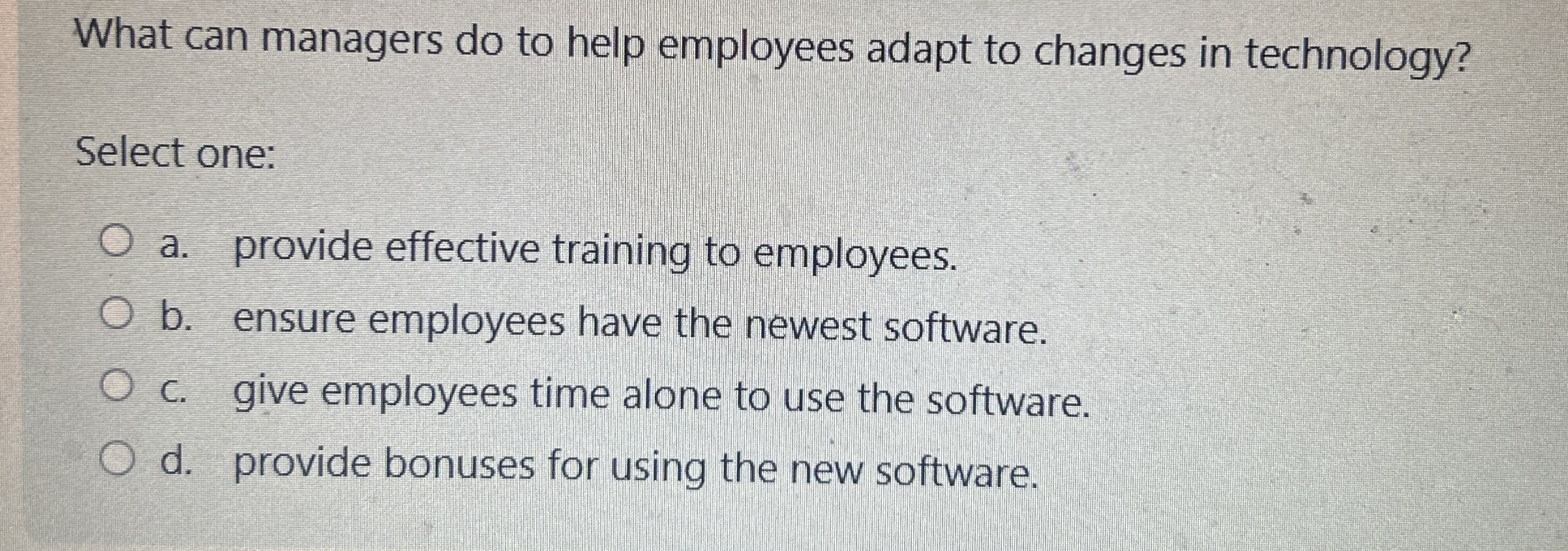  What can managers do to help employees adapt to changes in