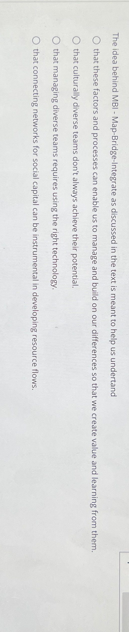  The idea behind MBI - Map-Bridge-Integrate as discussed in the text