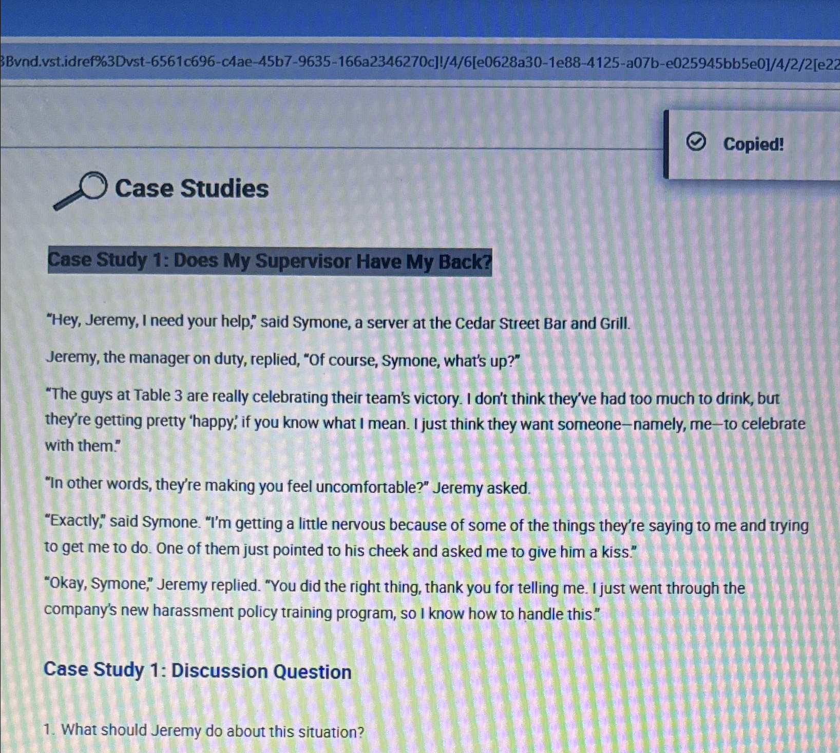  Bvnd.vst.idref%3Dvst-6561c696-c4ae-45b7-9635-166a2346270c]!/4/6[e0628a30-1e88-4125-a07b-e025945bb5e0]/4/2/2[e22 Case Studies Case Study 1: Does My Supervisor Have My