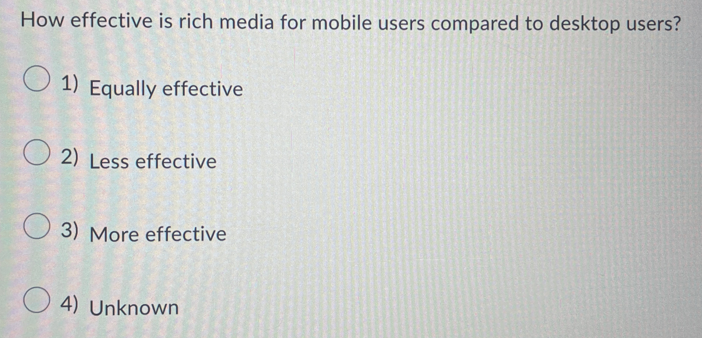  How effective is rich media for mobile users compared to desktop