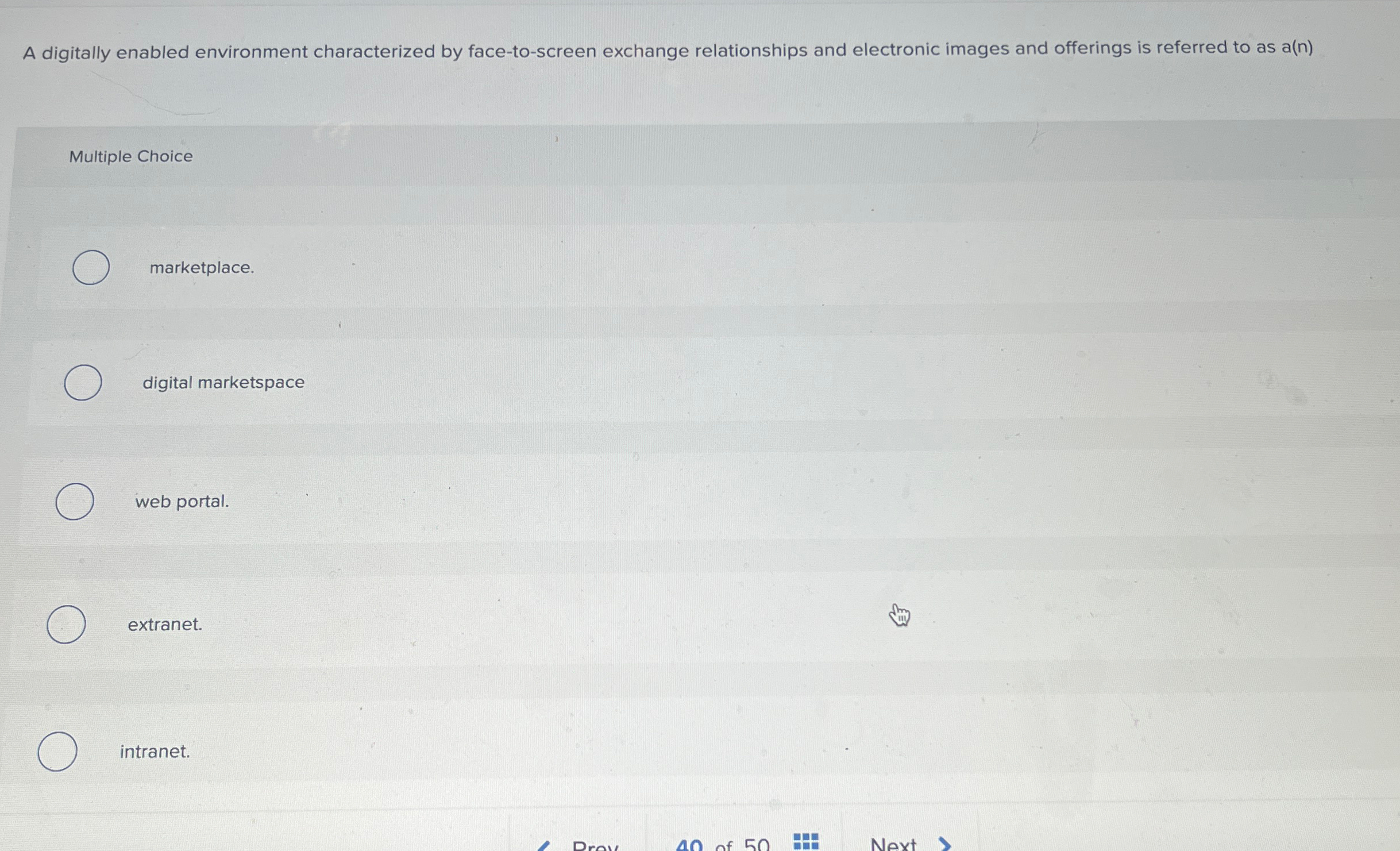  A digitally enabled environment characterized by face-to-screen exchange relationships and electronic