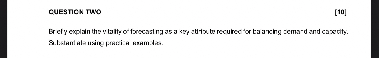  QUESTION TWO MODULE: LOGISTICS MANAGEMENT 3 Briefly explain the vitality of