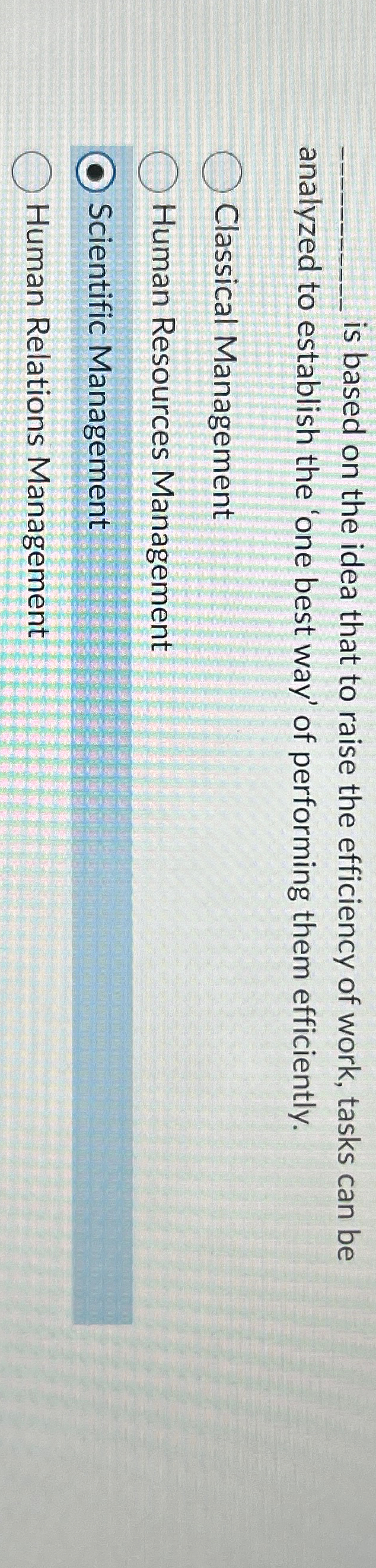  is based on the idea that to raise the efficiency of