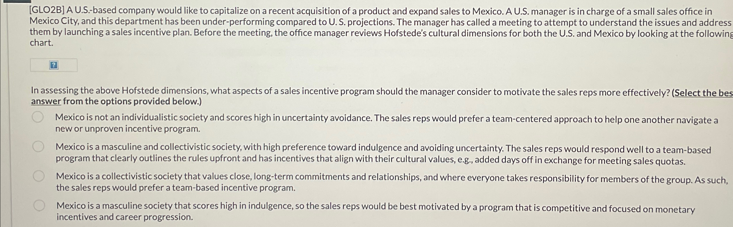  [GLO2B] A U.S.-based company would like to capitalize on a recent