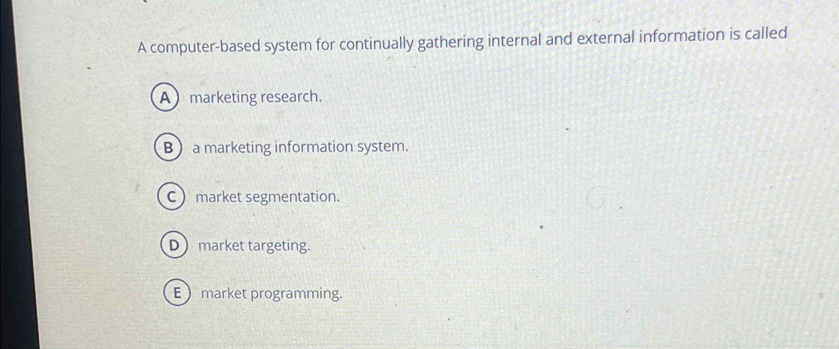  A computer-based system for continually gathering internal and external information is