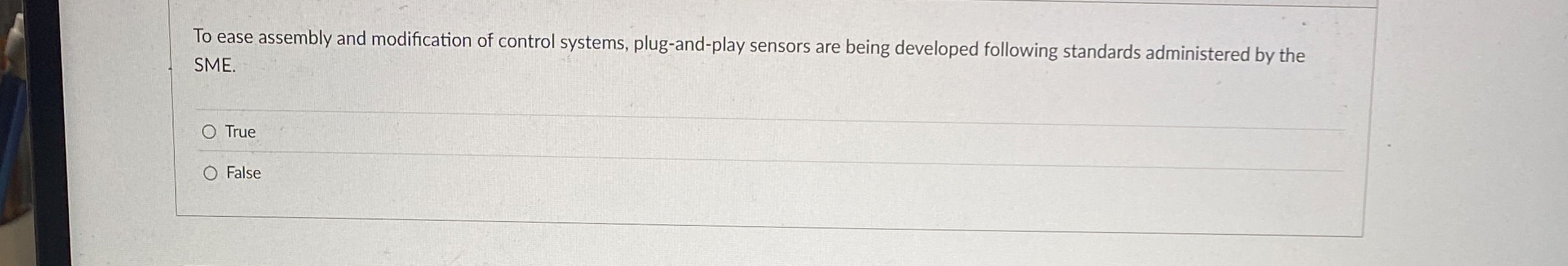  To ease assembly and modification of control systems, plug-and-play sensors are