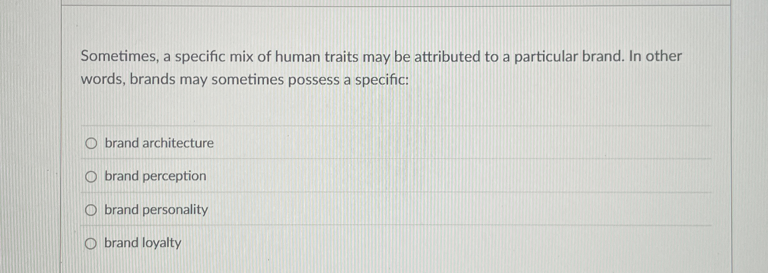  Sometimes, a specific mix of human traits may be attributed to