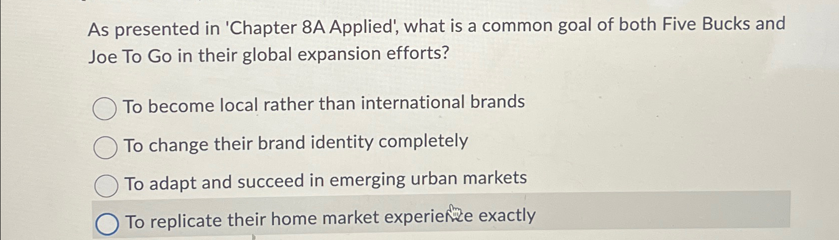  As presented in 'Chapter 8A Applied', what is a common goal