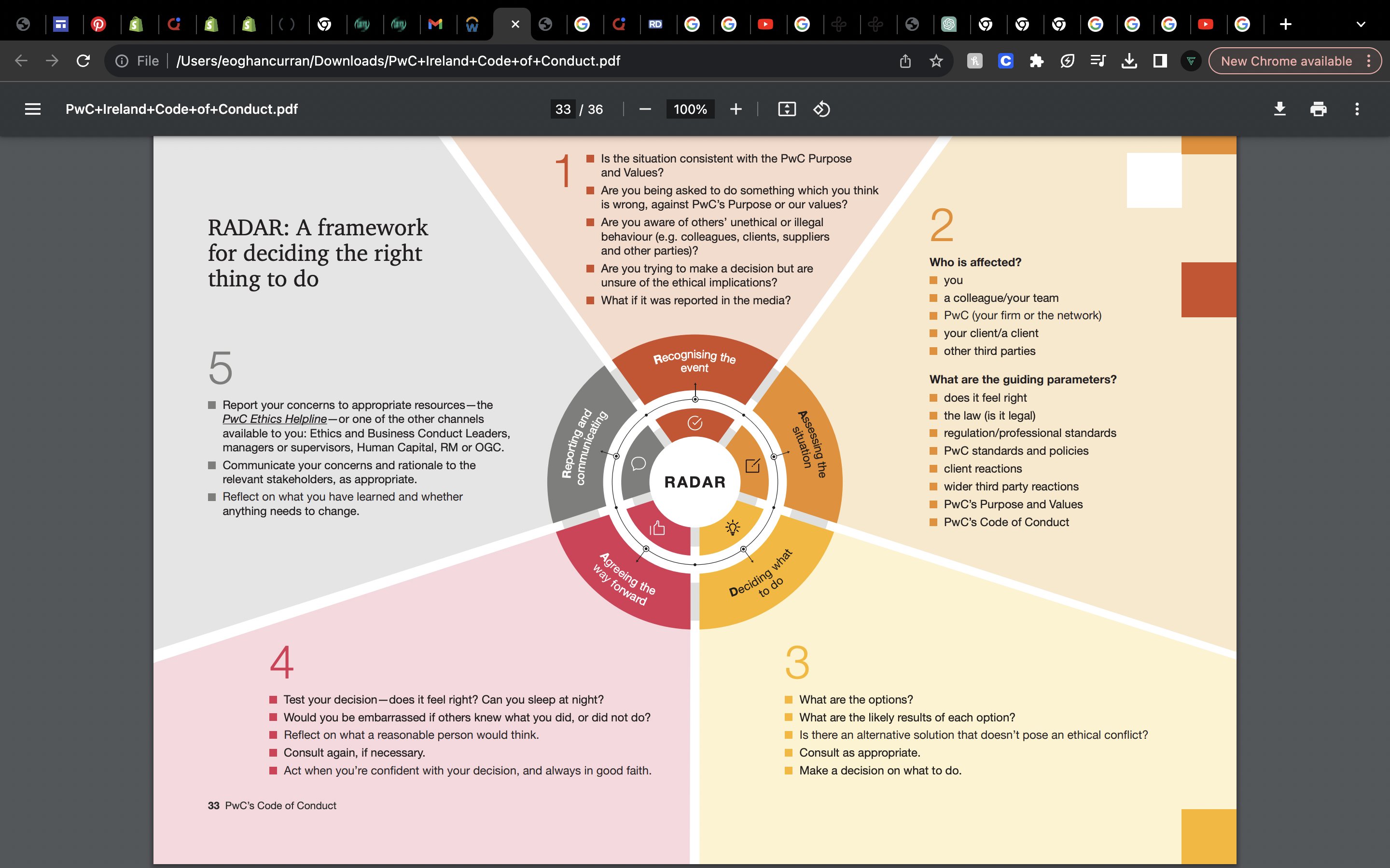  RADAR: A framework for deciding the right thing to do Report