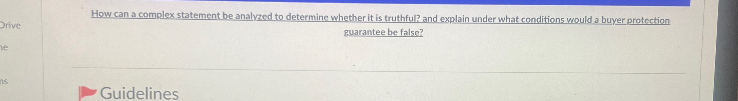  How can a complex statement be analyzed to determine whether it