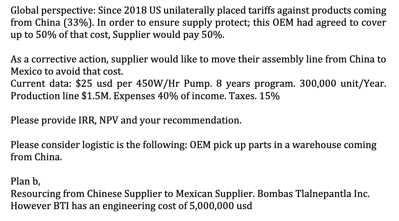  Global perspective: Since 2018 US unilaterally placed tariffs against products coming