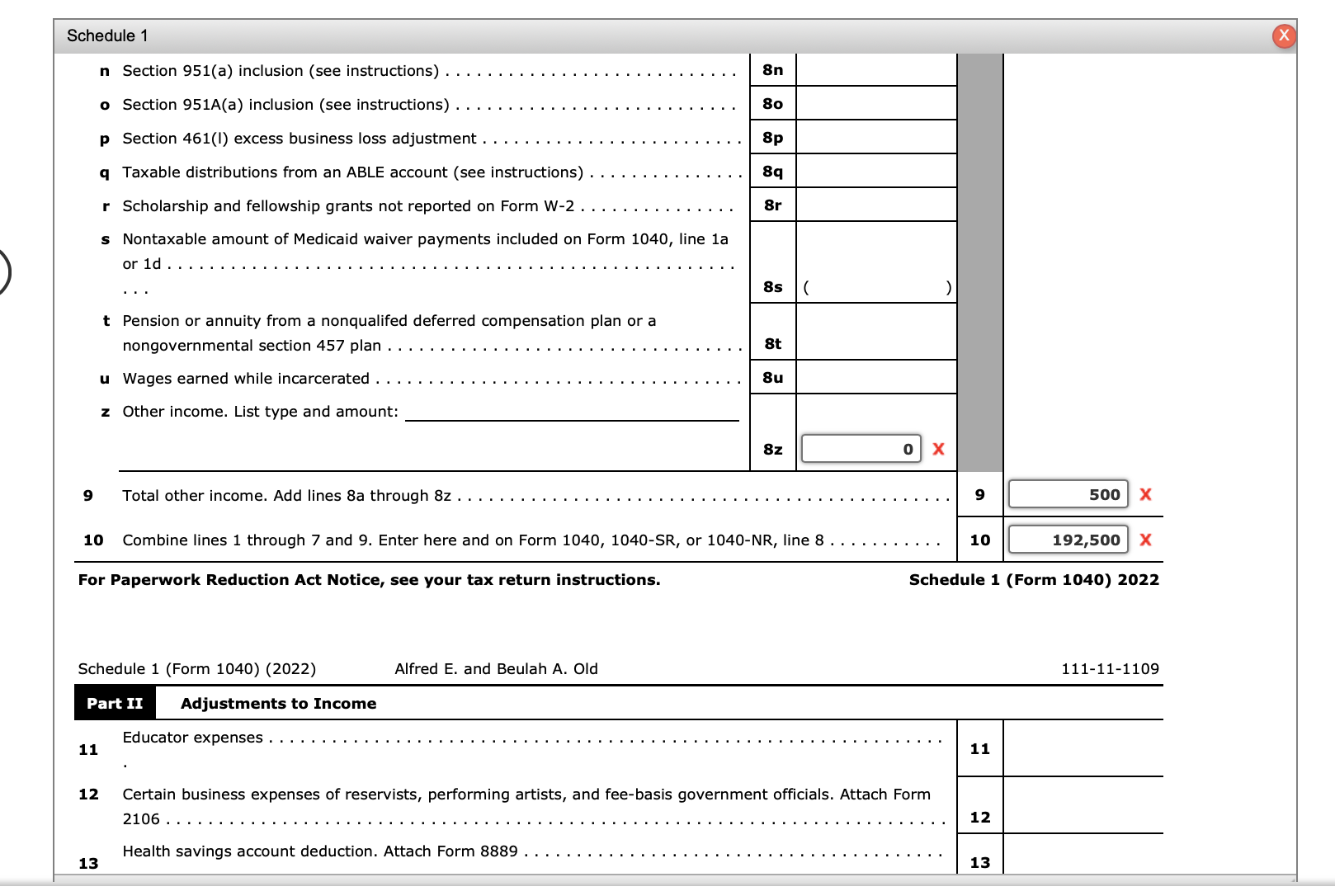 A. Crane, each age 42, married on September 7, 2020. Alfred and