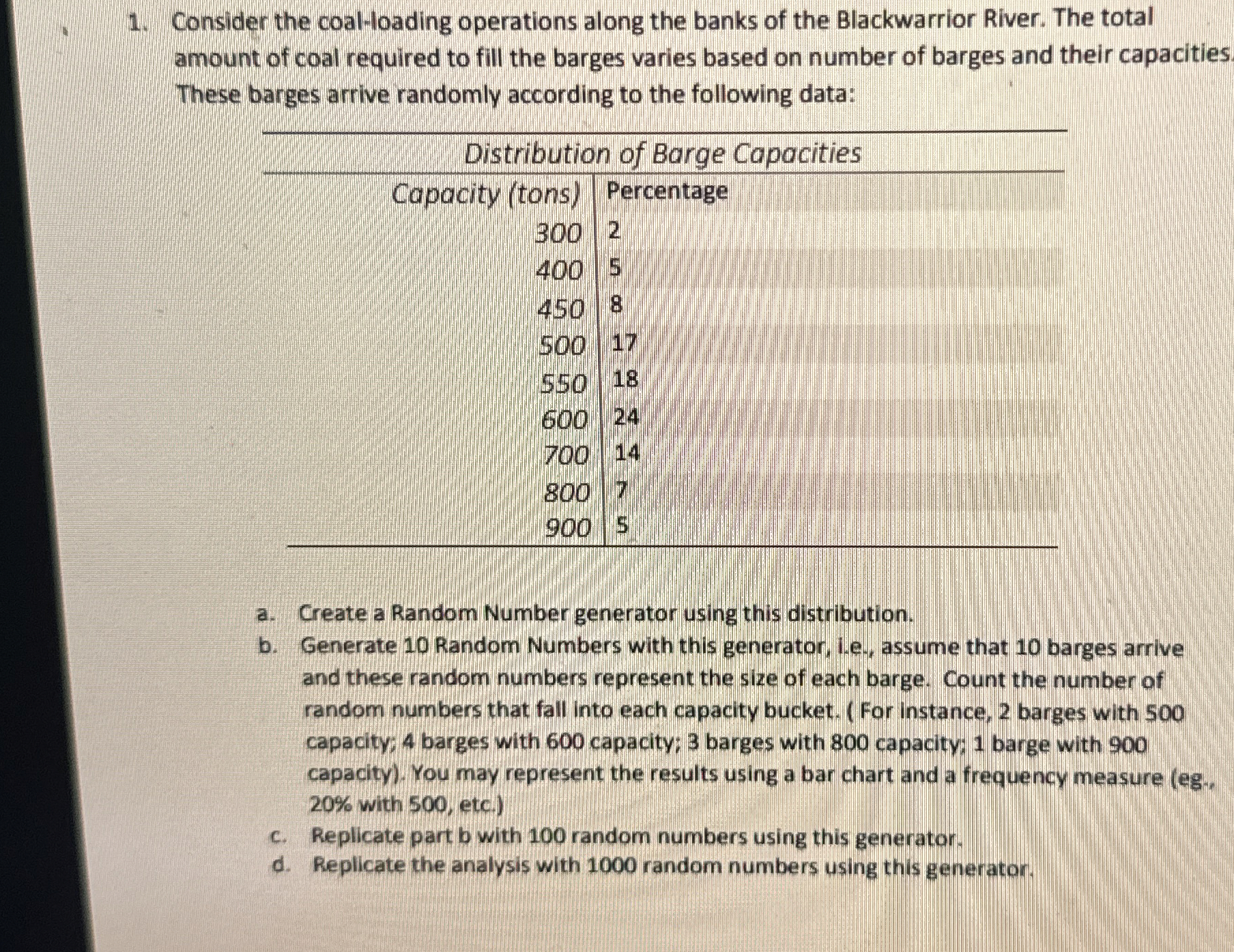  Please do it on excel and show the excel spreadsheet Consider