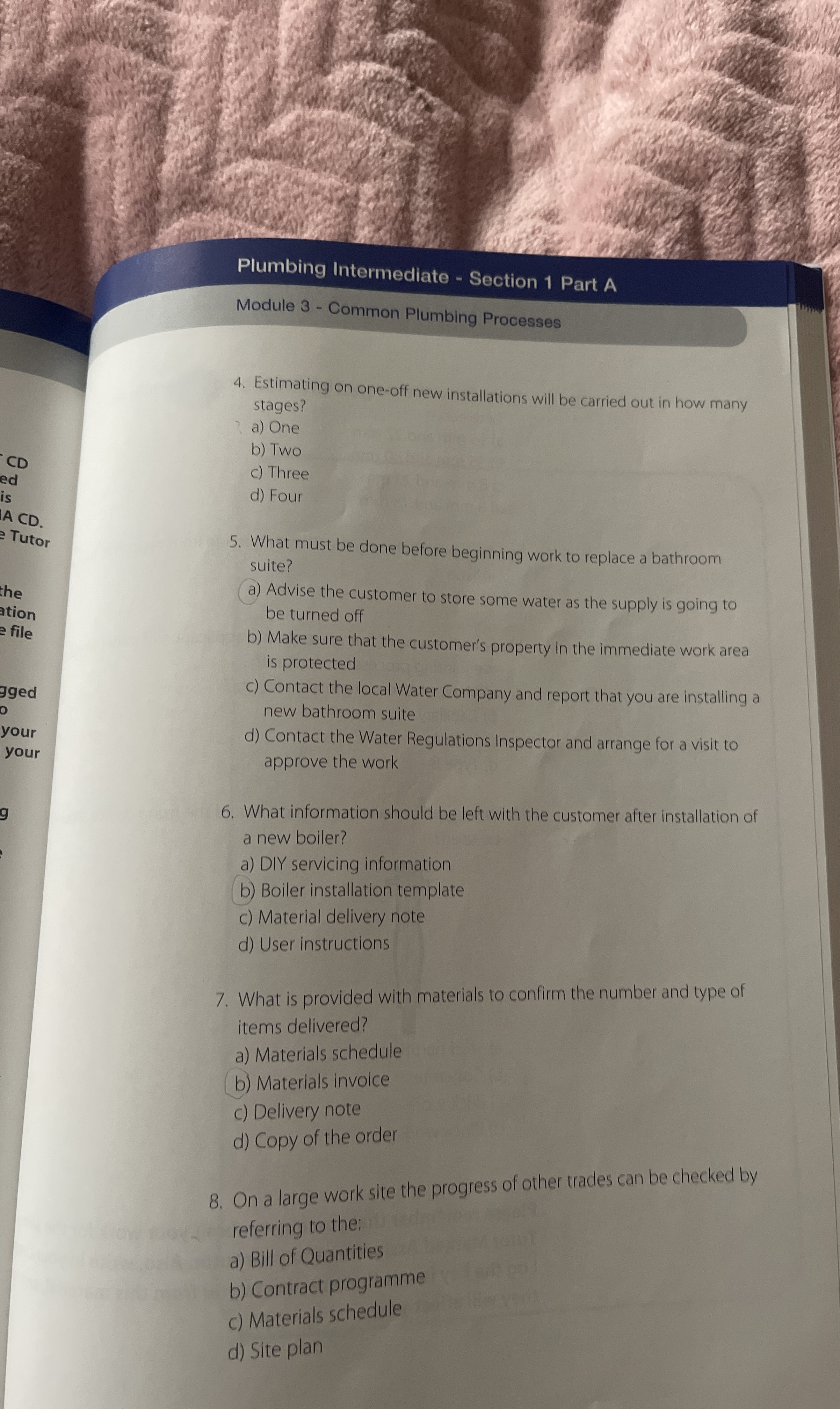  Plumbing Intermediate - Section 1 Part A Module 3- Common Plumbing