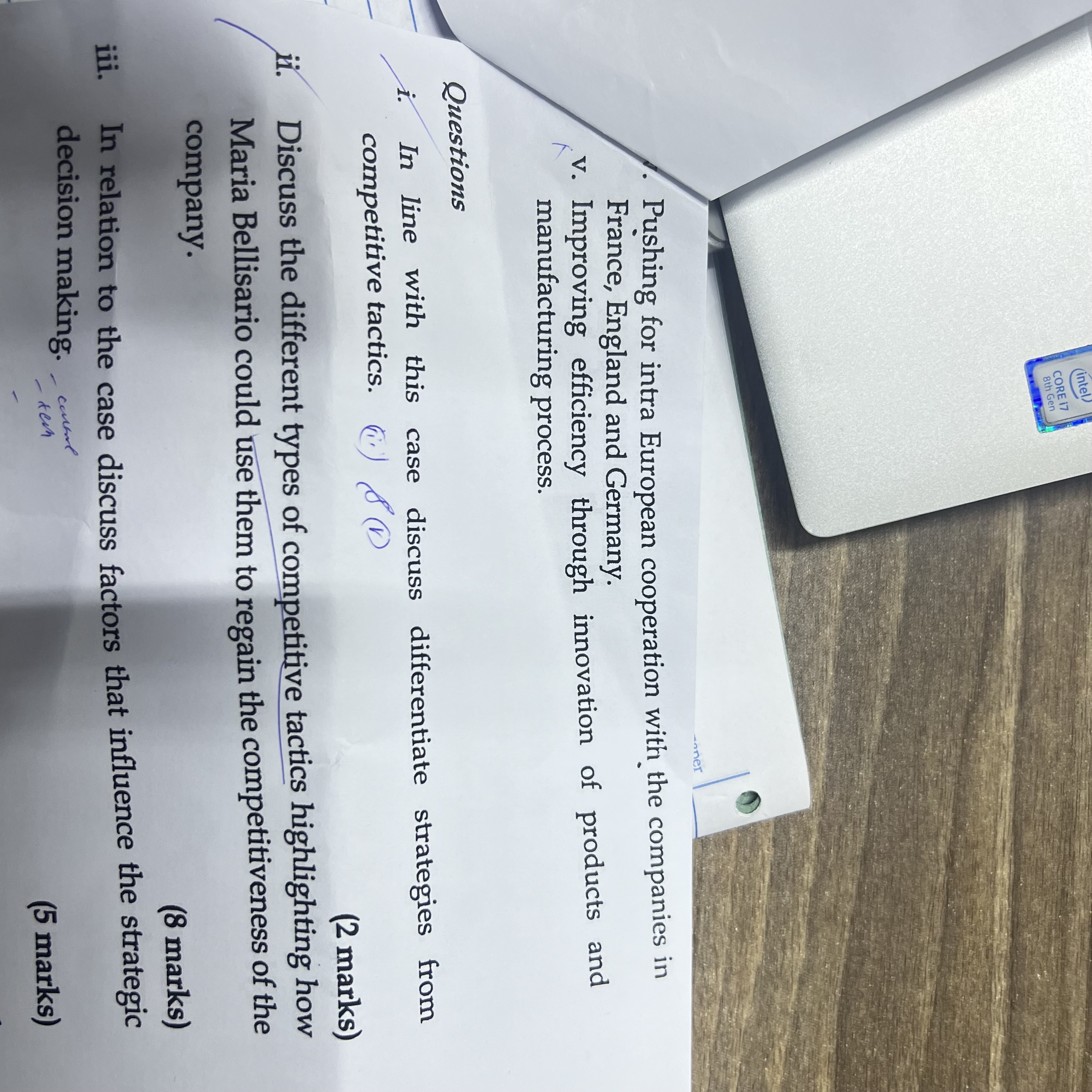  Questions i. In line with this case discuss differentiate strategies from