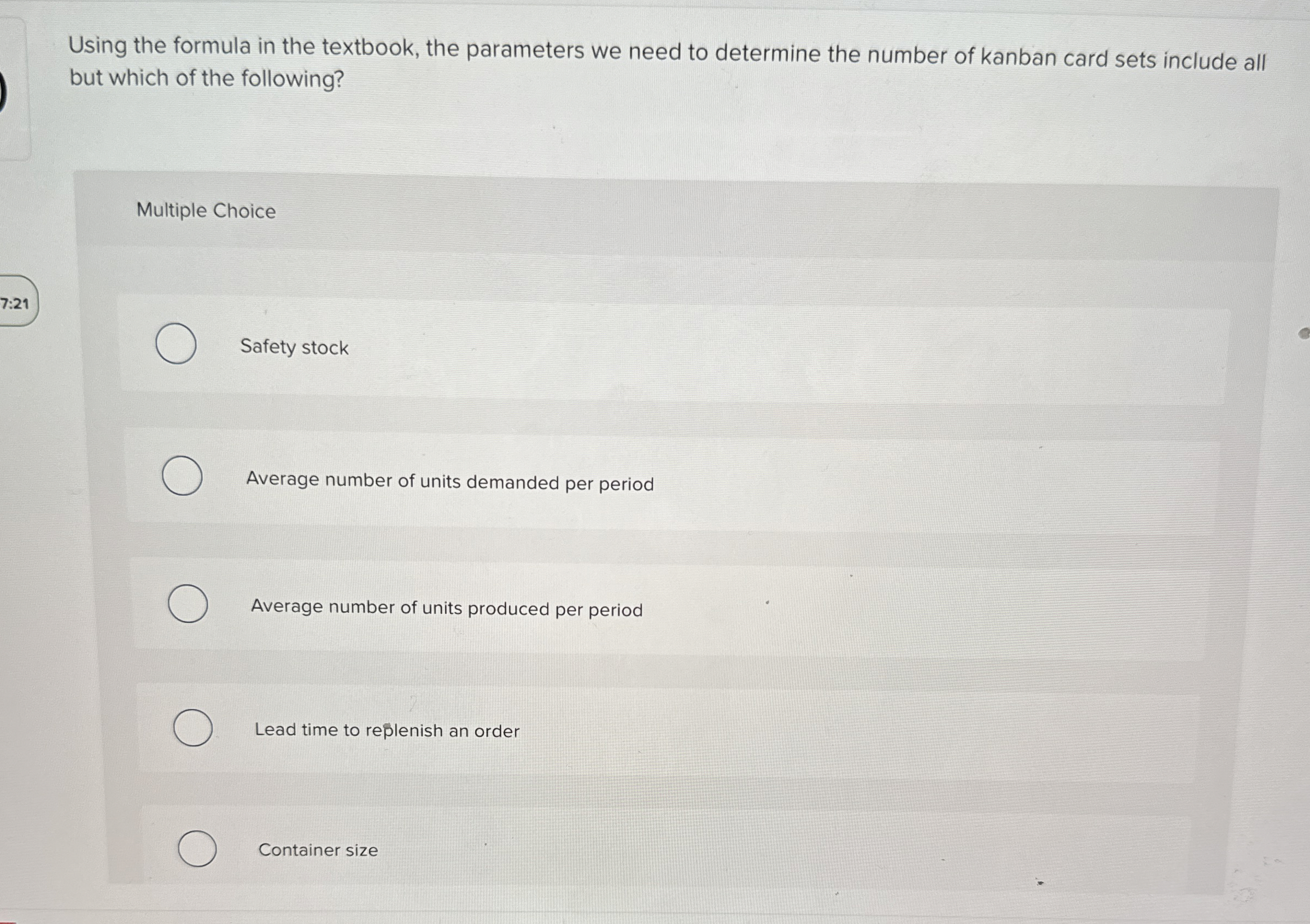  Using the formula in the textbook, the parameters we need to
