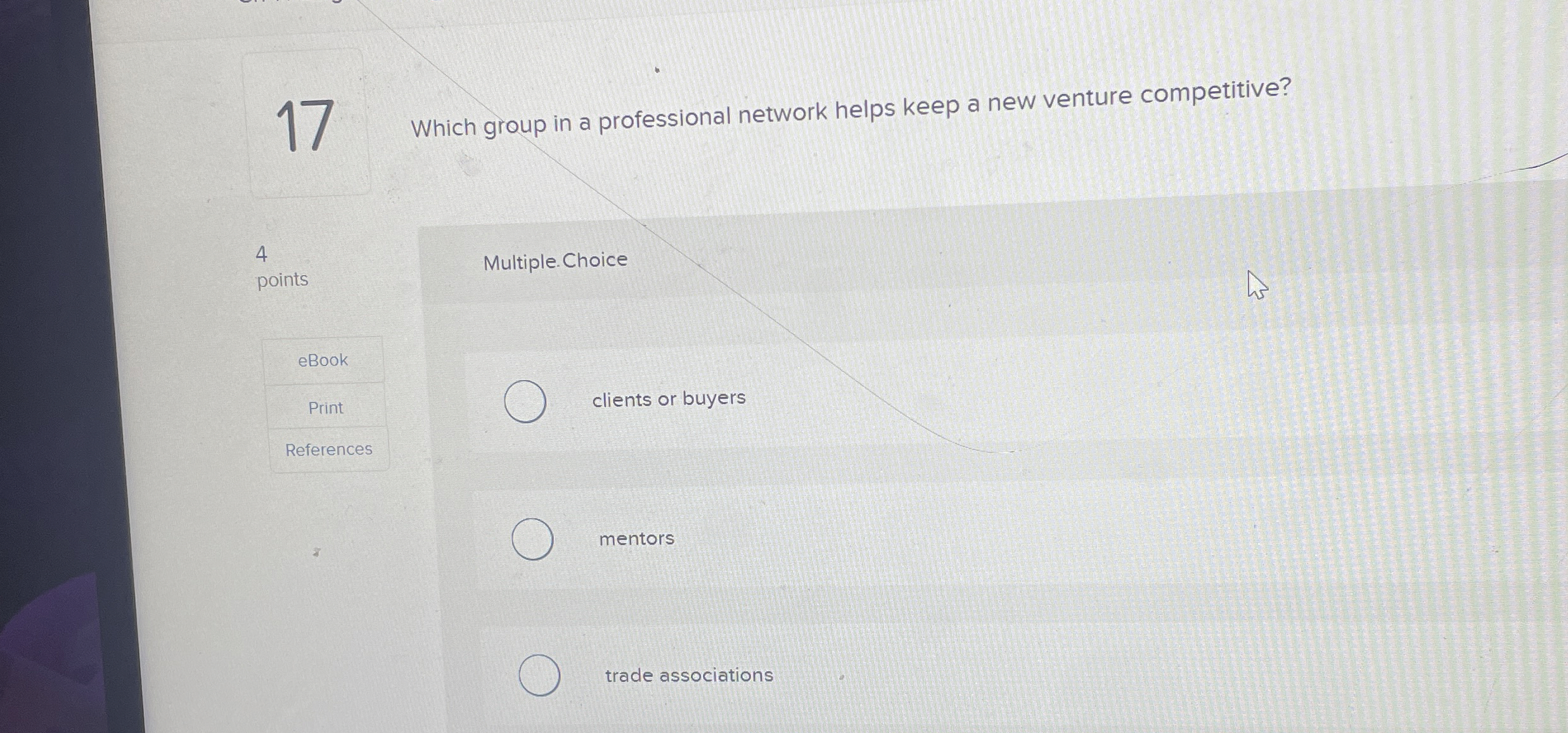  17 Which group in a professional network helps keep a new