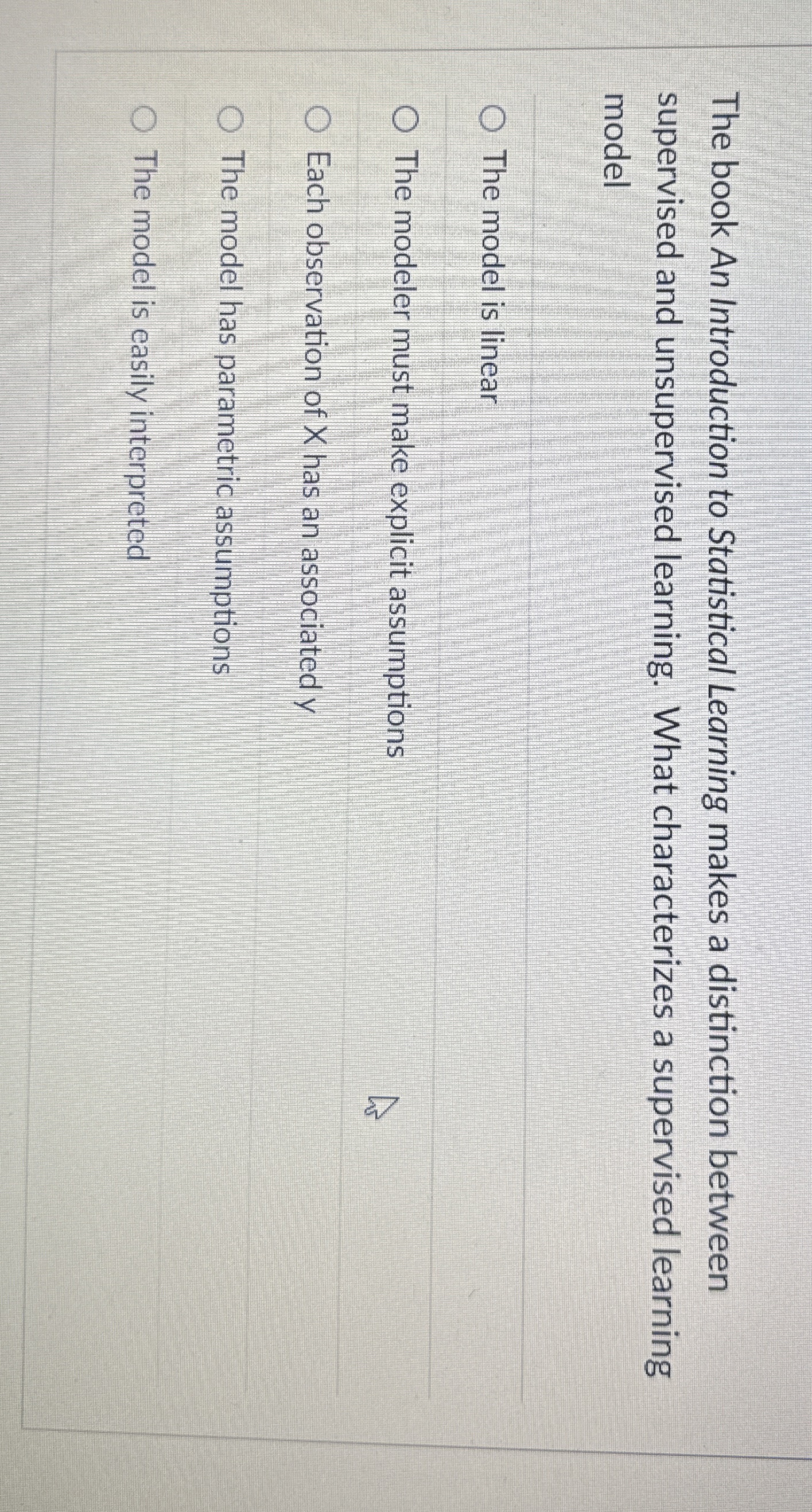  The book An Introduction to Statistical Learning makes a distinction between