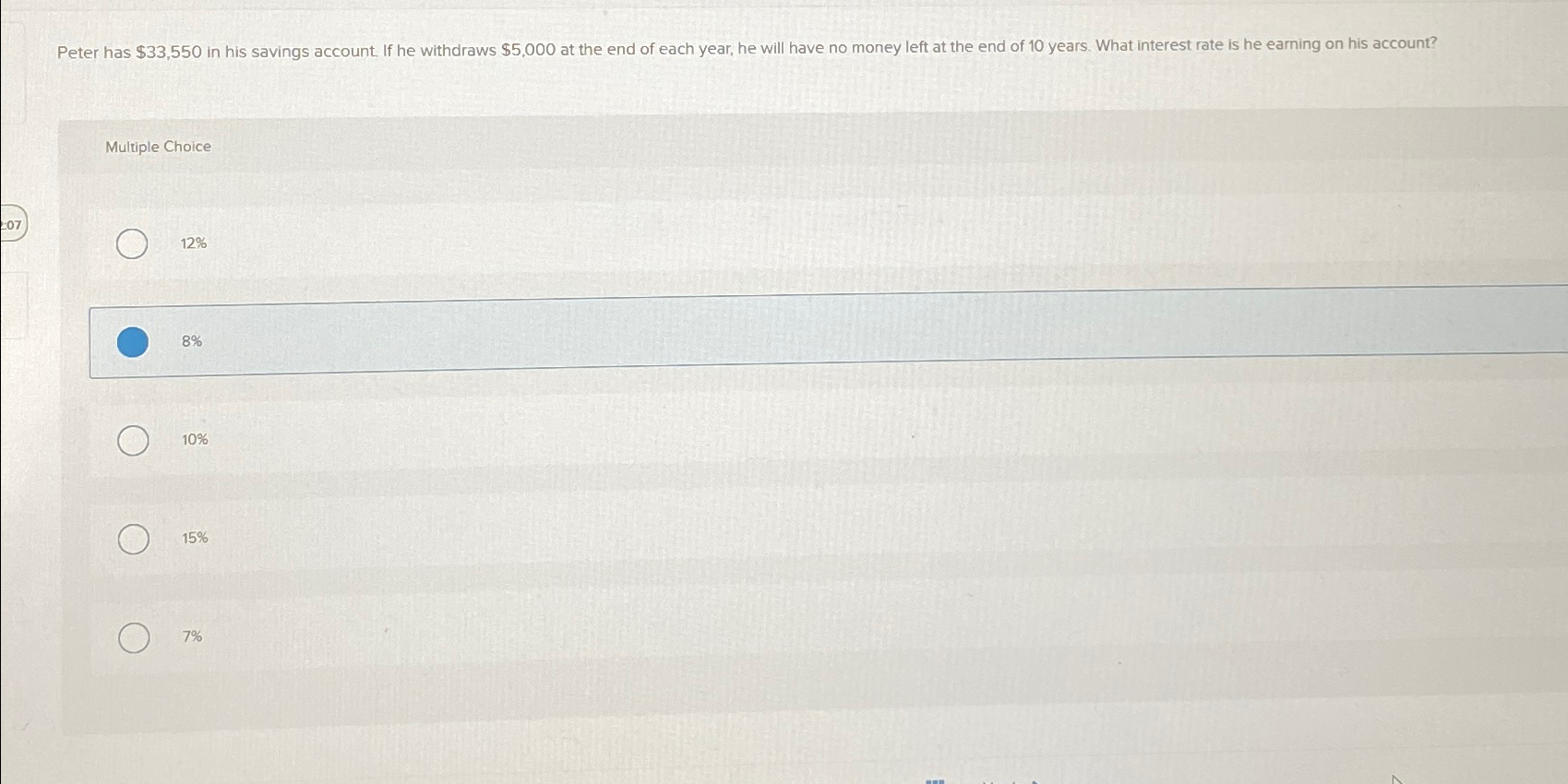  Multiple Choice 12% 8% 10% 15% 7% 