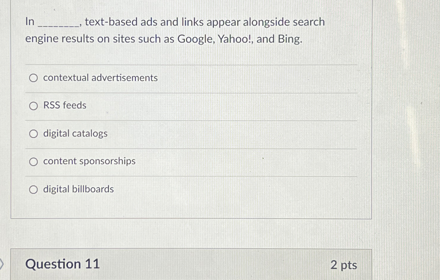  In text-based ads and links appear alongside search engine results on