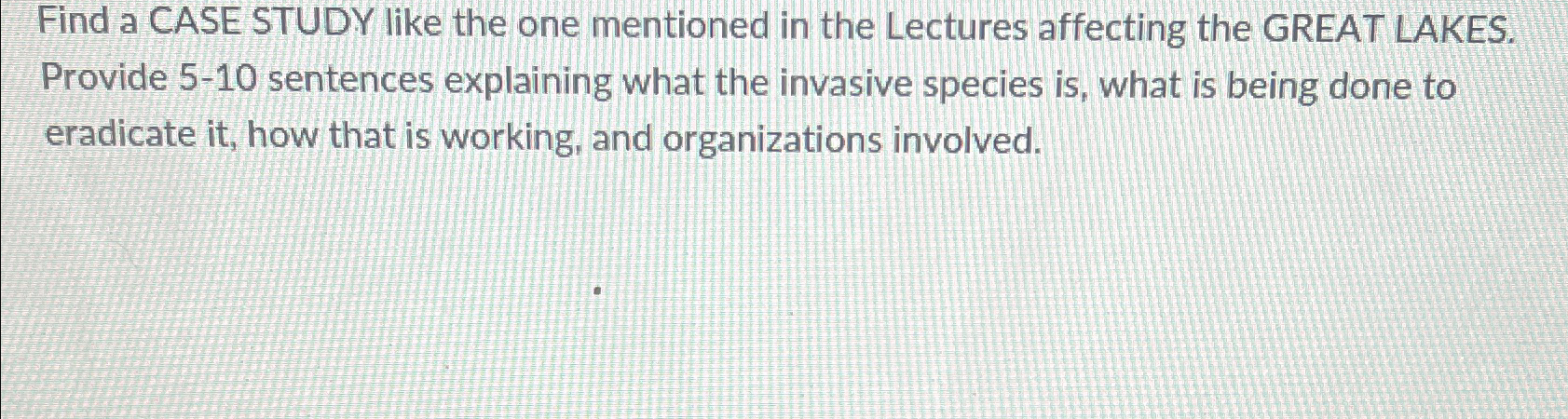  Find a CASE STUDY like the one mentioned in the Lectures