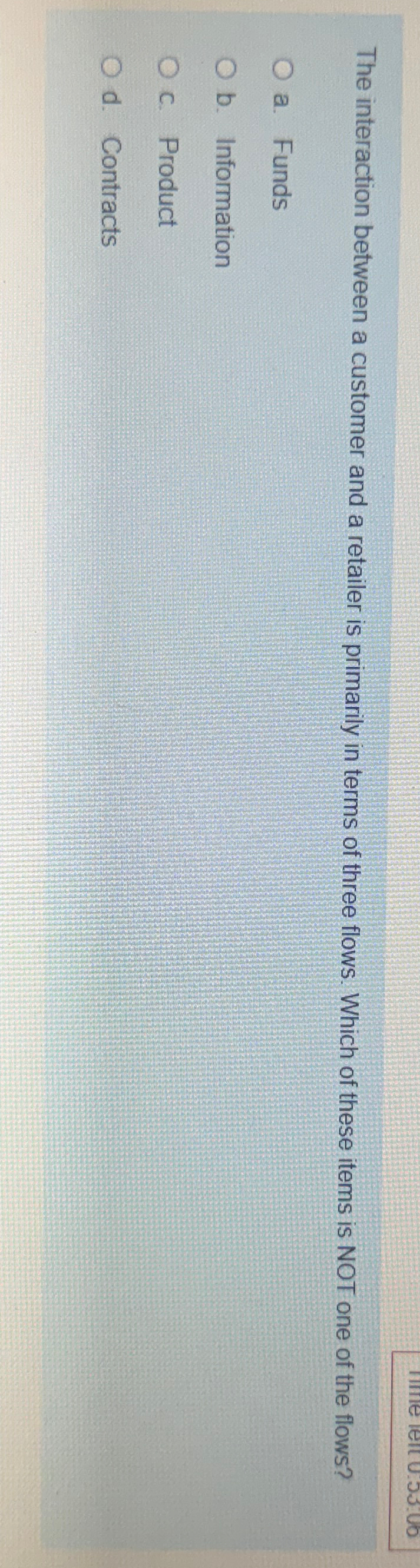  The interaction between a customer and a retailer is primarily in