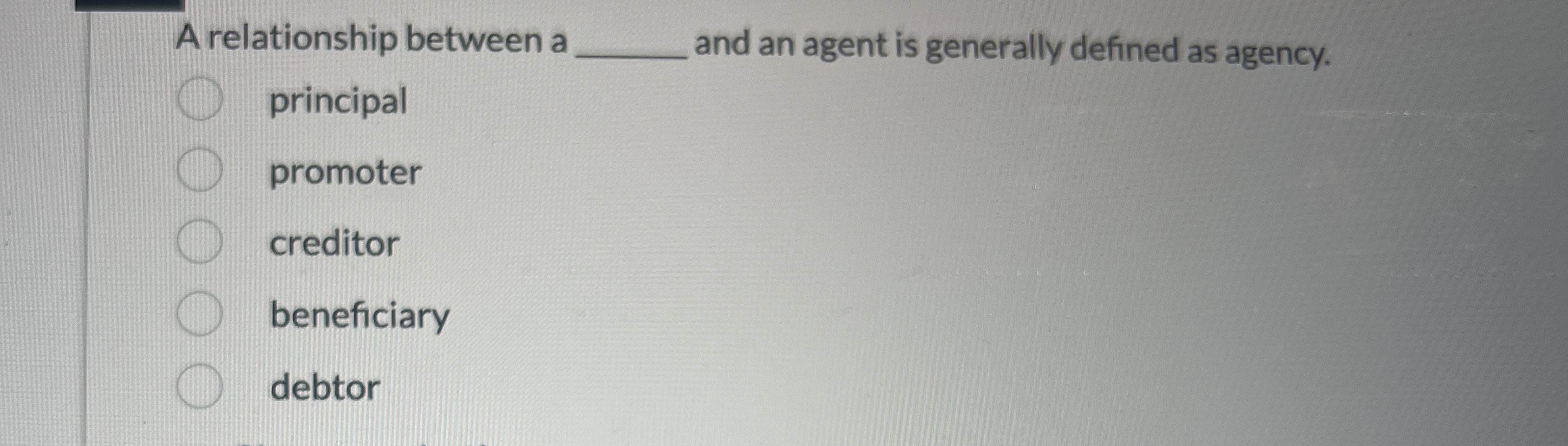  A relationship between a q, and an agent is generally defined