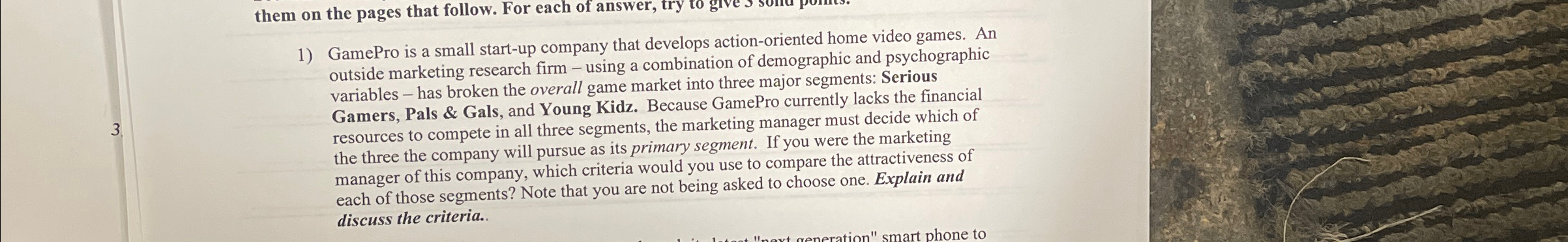  GamePro is a small start-up company that develops action-oriented home video