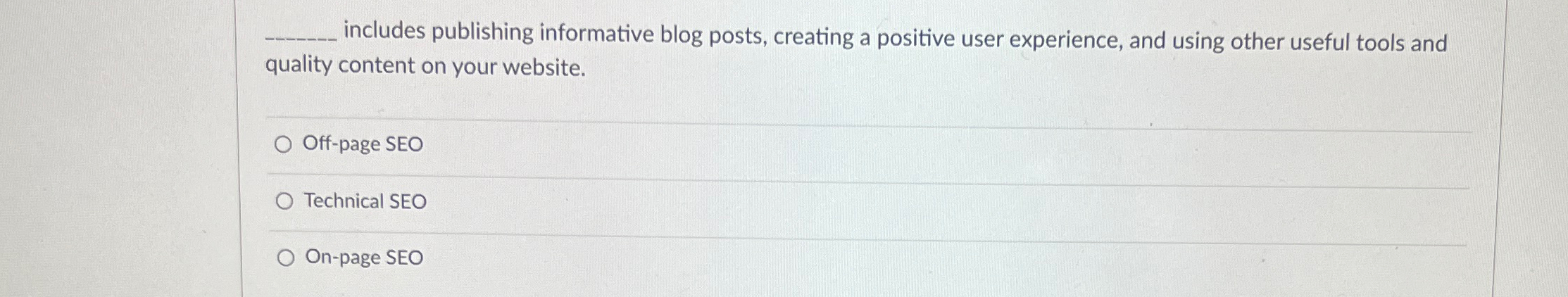  q, includes publishing informative blog posts, creating a positive user experience,