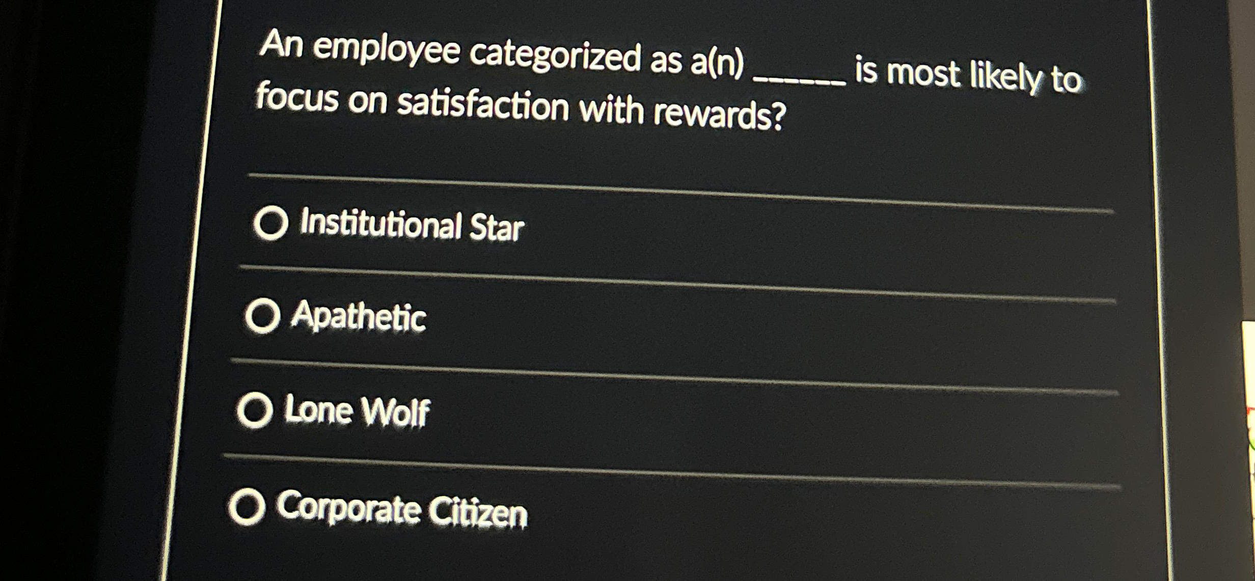  An employee categorized as a(n)q, is most likely to focus on