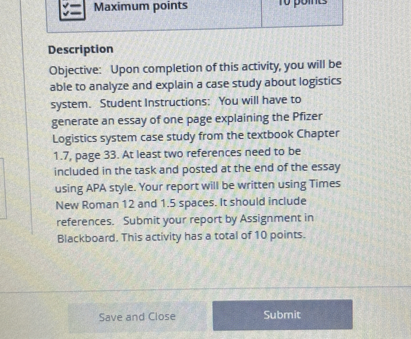  Description Objective: Upon completion of this activity, you will be able