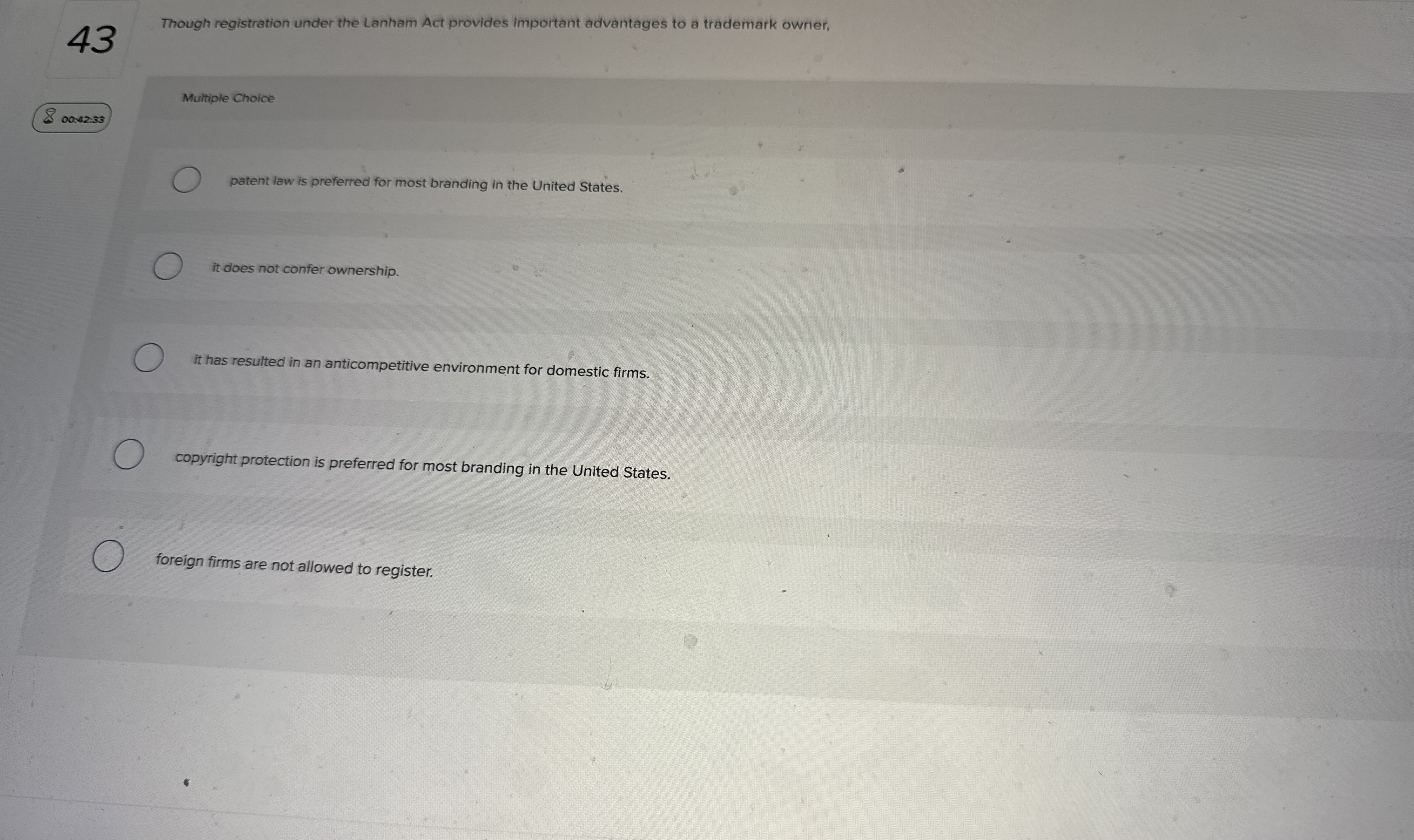  43 Though registration under the Lanham Act provides important advantages to