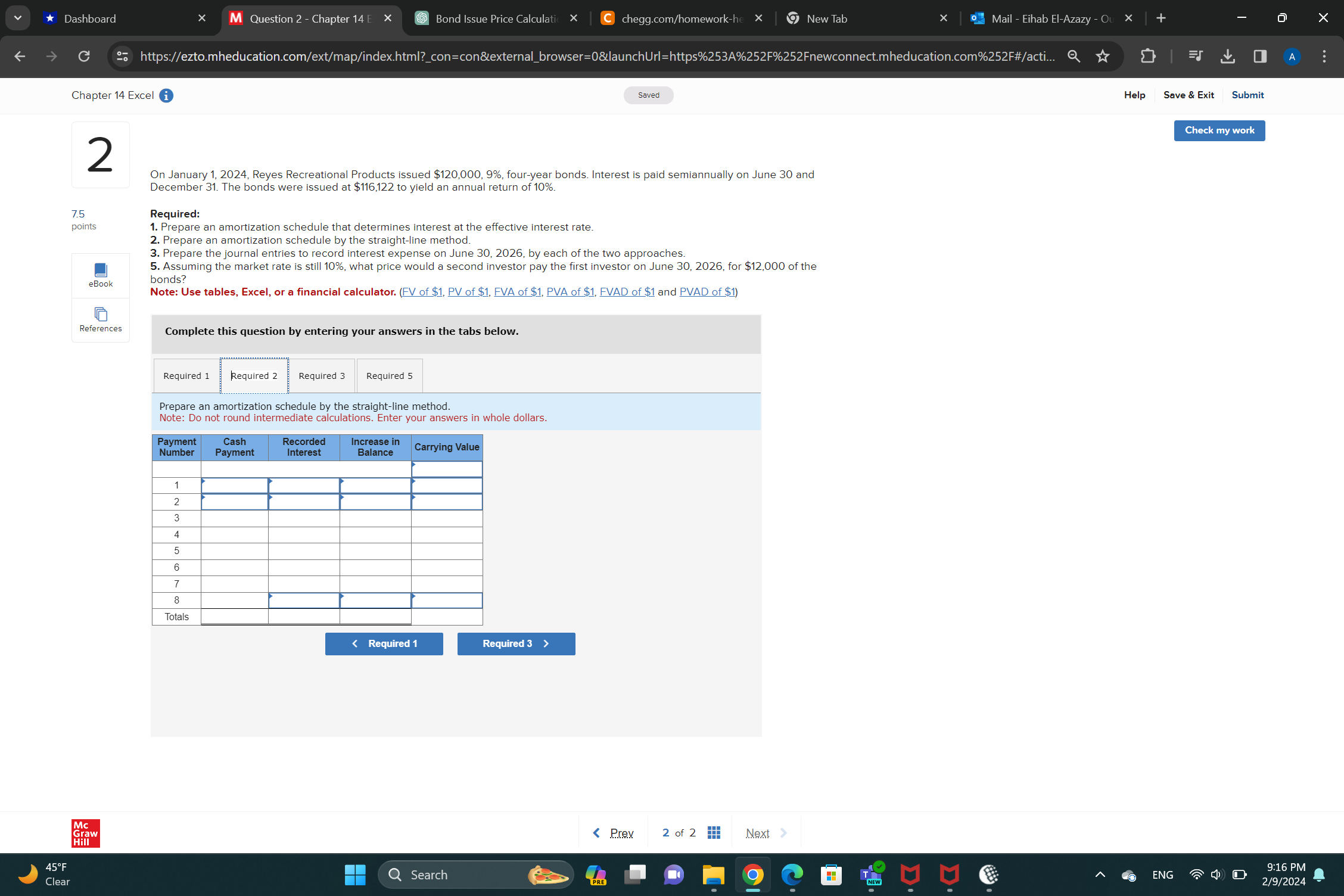 market yield for bonds of similar risk and maturity is 12%. points