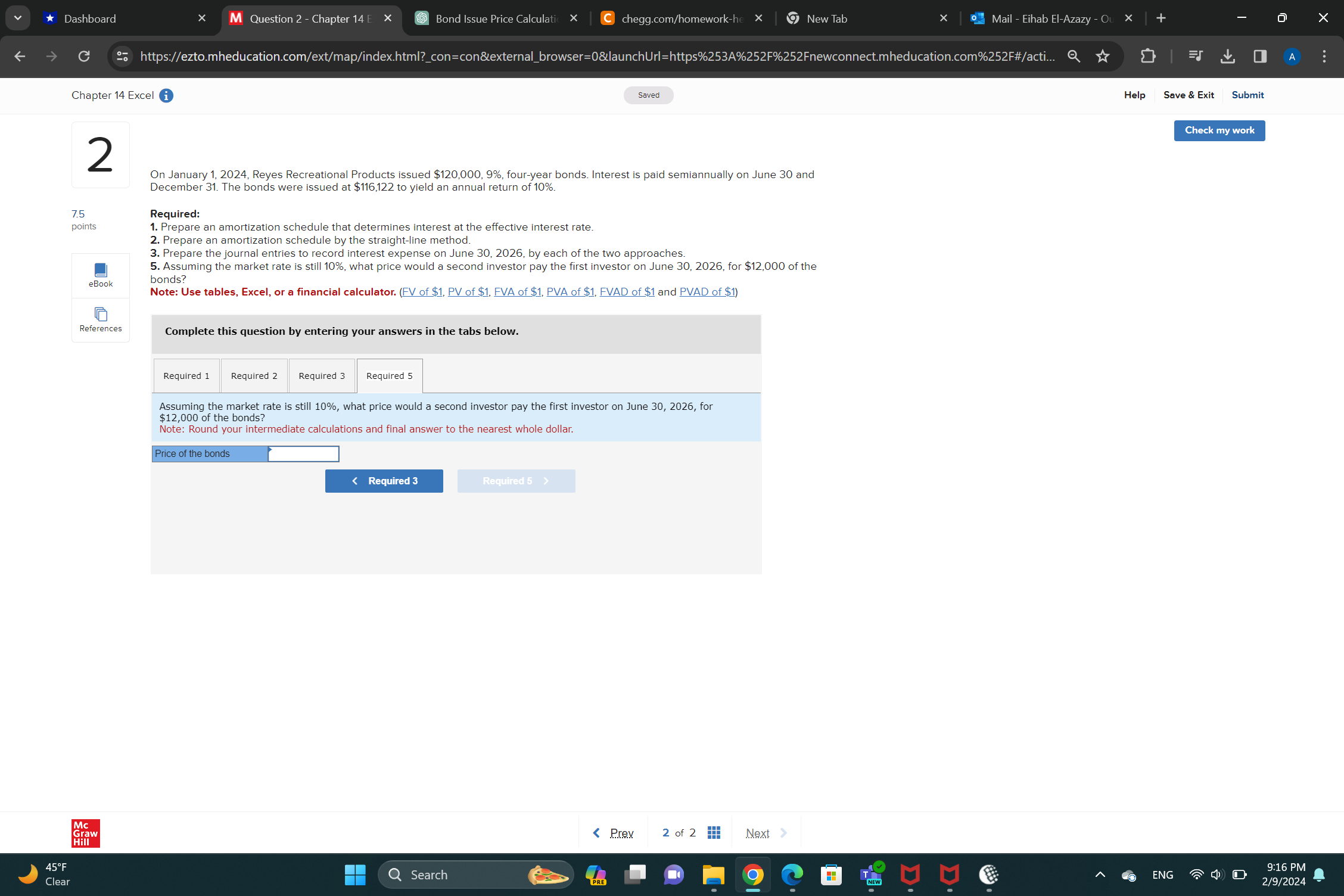 at January 1, 2024. Book 1-b. Prepare the journal entry to record