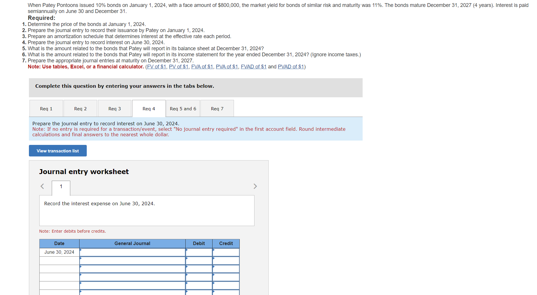 of similar risk and maturity was 11%. The bonds mature December 31,