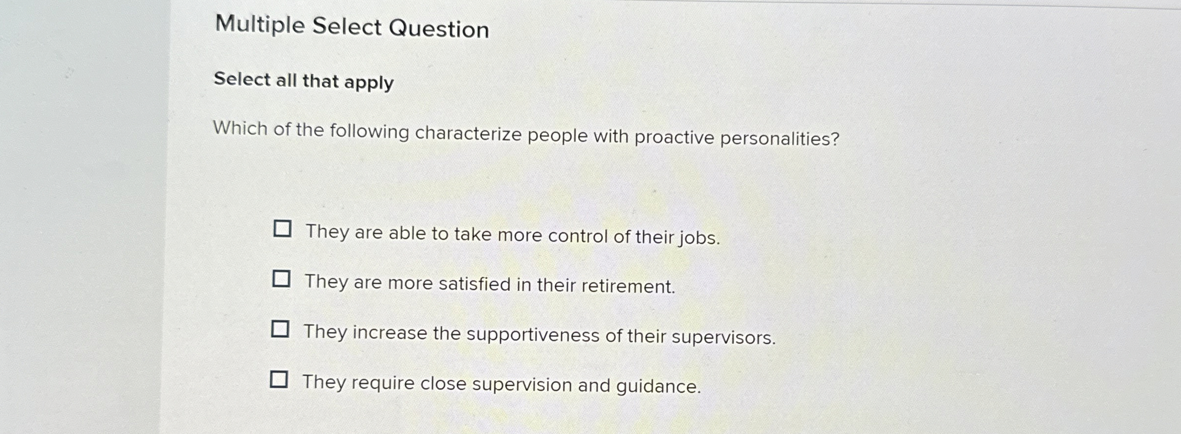 Multiple Select Question Select all that apply Which of the following