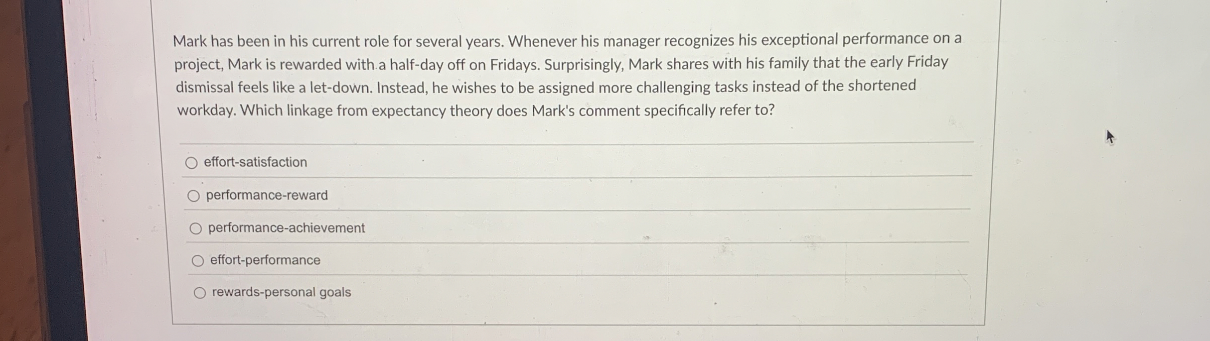  Mark has been in his current role for several years. Whenever