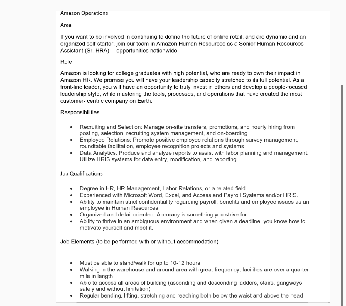  EMPLOYER ANALYSIS REPORT INSTRUCTIONS The first assignment for the course is