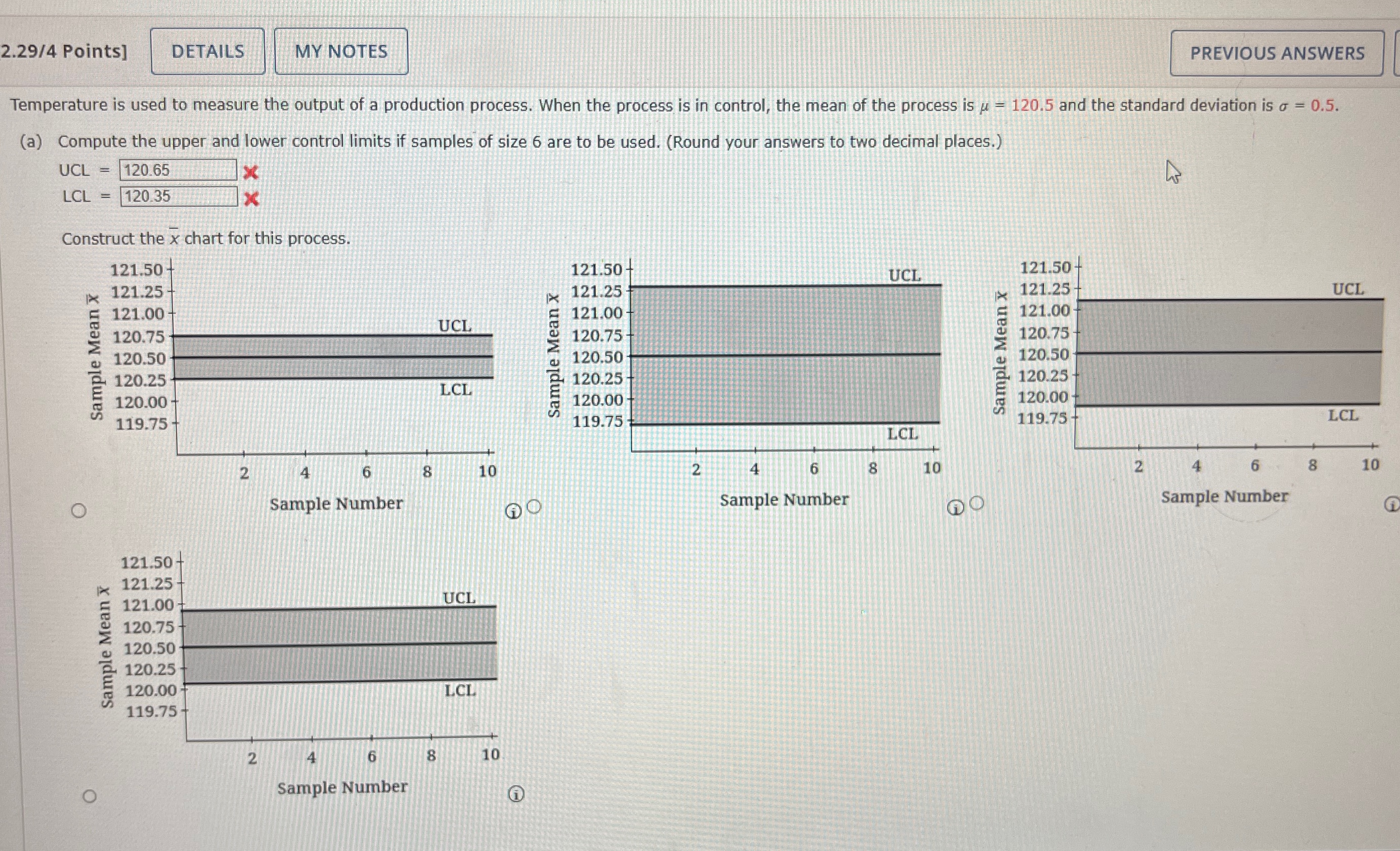  2.29/4 Points] Temperature is used to measure the output of a