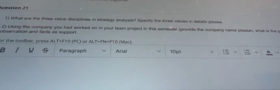  What are the three value disciplines in strategy analysis? Specify the