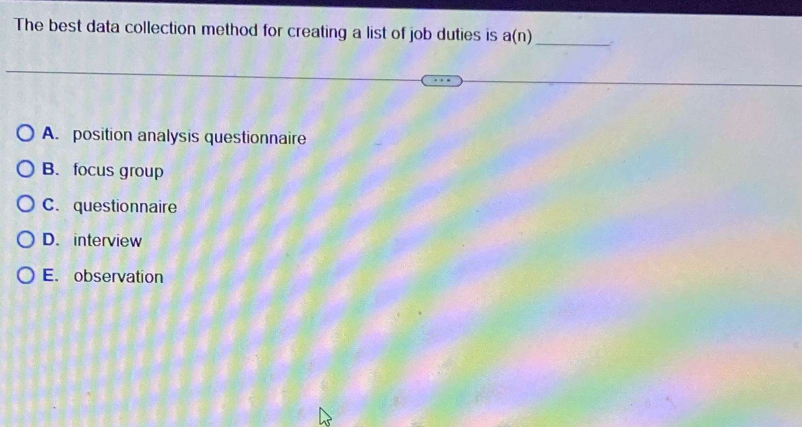  The best data collection method for creating a list of job