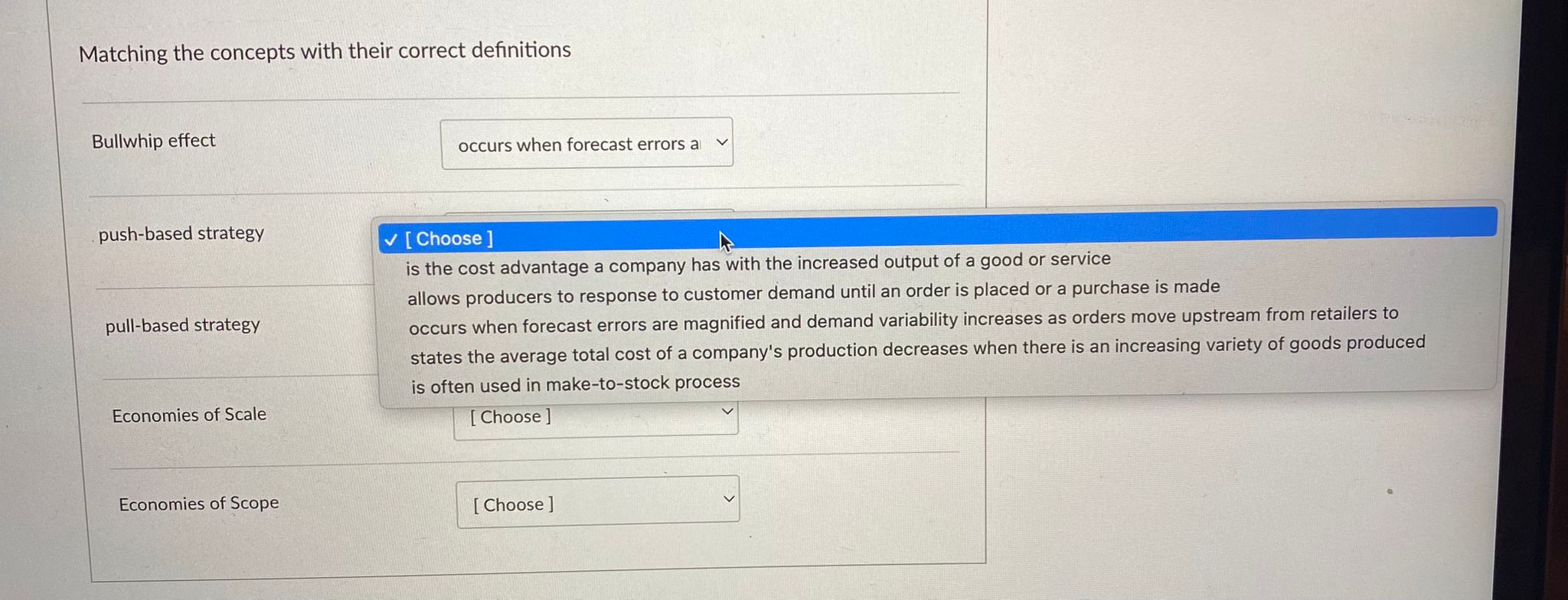  push-based strategy pull-based strategy Economies of Scale Economies of Scale Economies