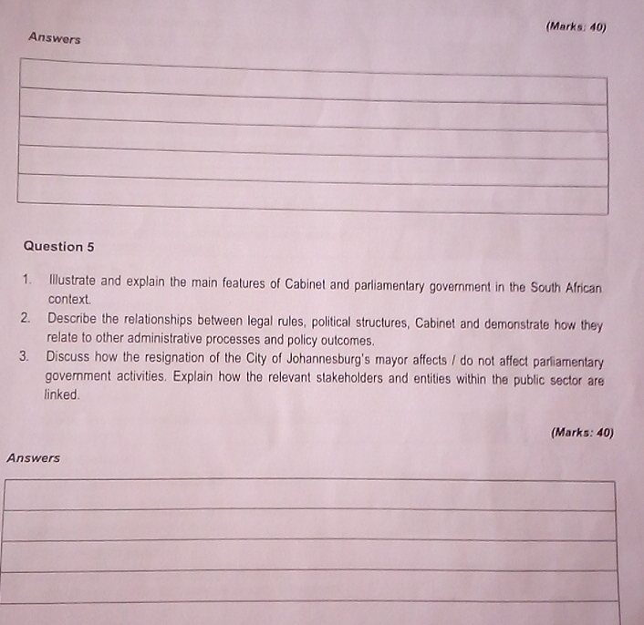  Answers (Marks: 10) \table[[],[],[],[]] Question 5 Illustrate and explain the main