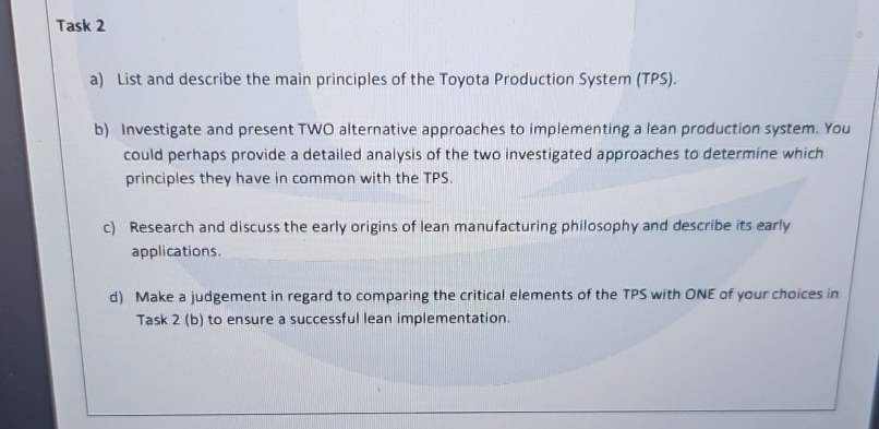  Task 2 a) List and describe the main principles of the