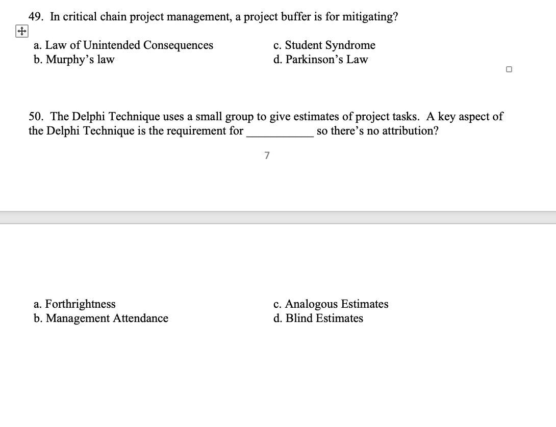  In critical chain project management, a project buffer is for mitigating?