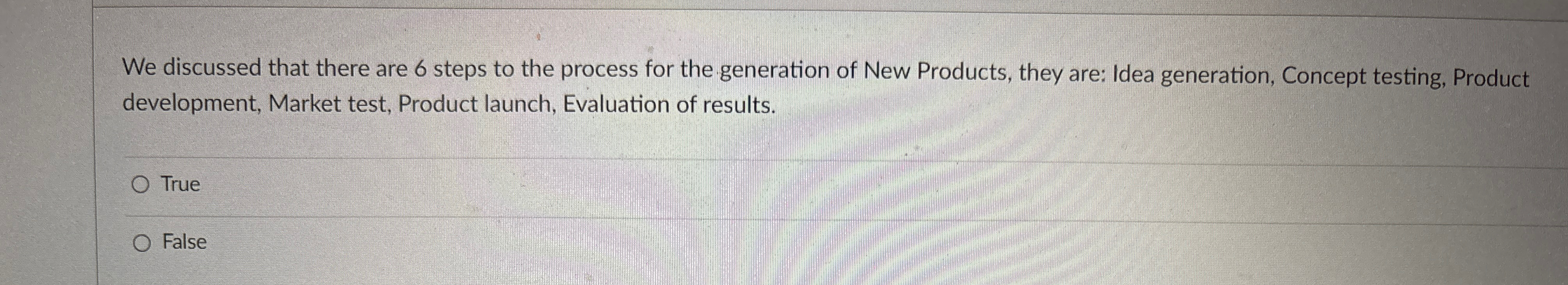  We discussed that there are 6 steps to the process for