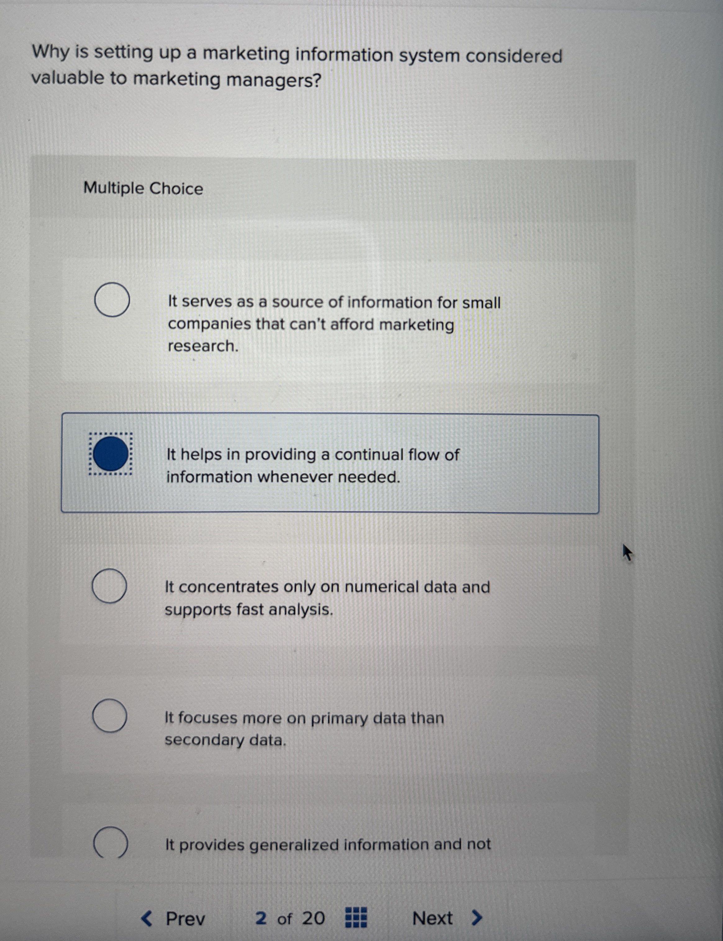  Why is setting up a marketing information system considered valuable to